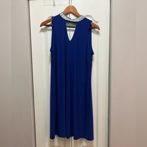 MSK halter dress (M) with silver rhinestone neckline